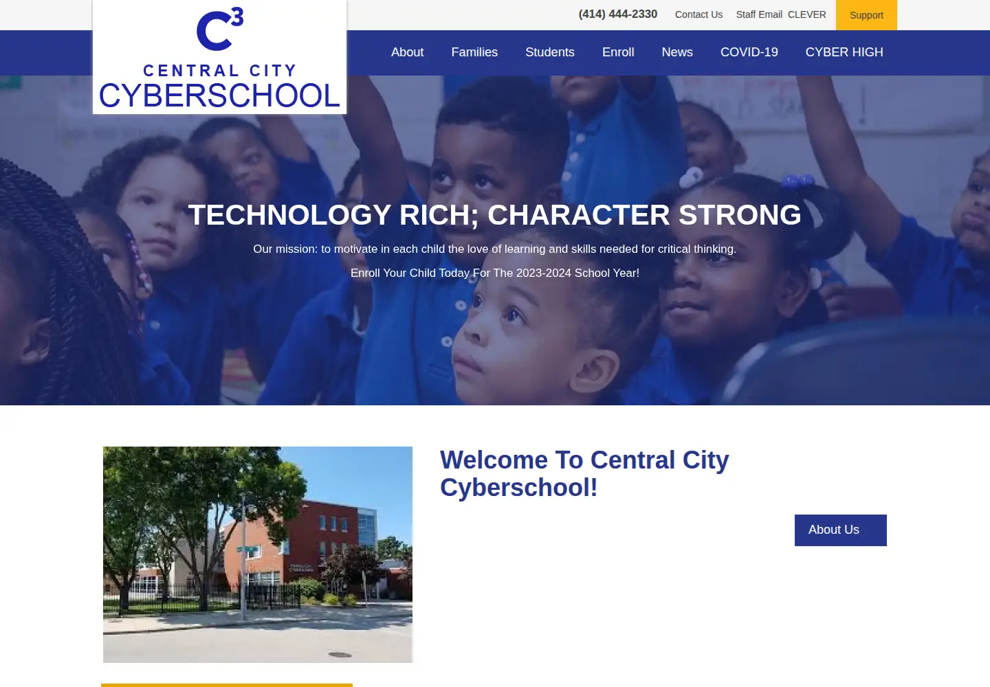 Screenshot of cyberschool-milwaukee.org