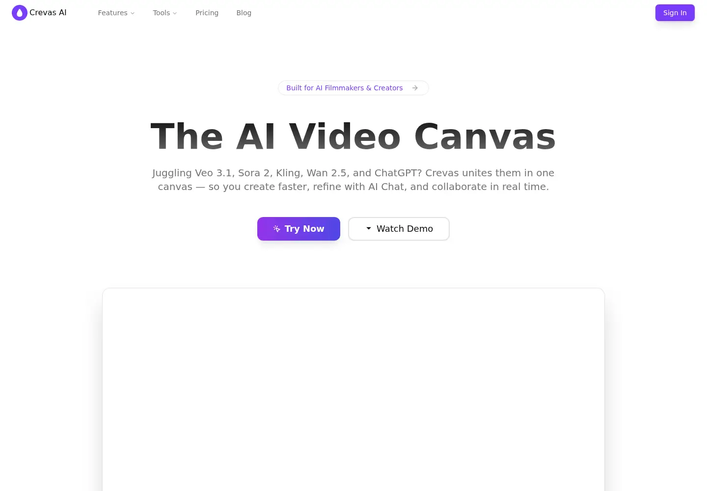 Screenshot of crevas.ai