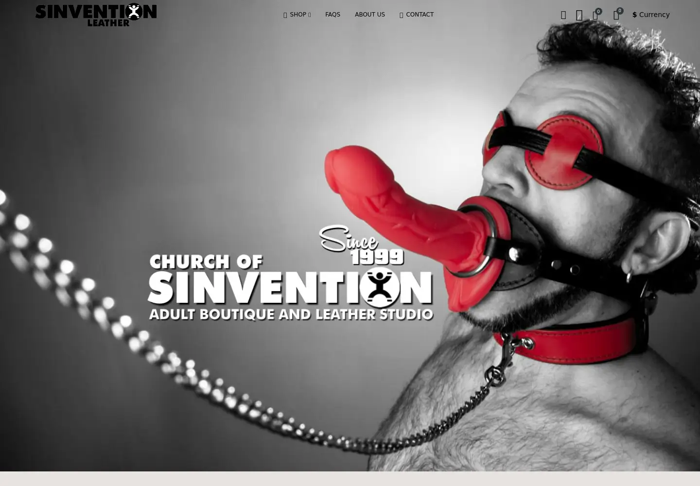 Captured homepage of churchofsinvention.com in the current scan
