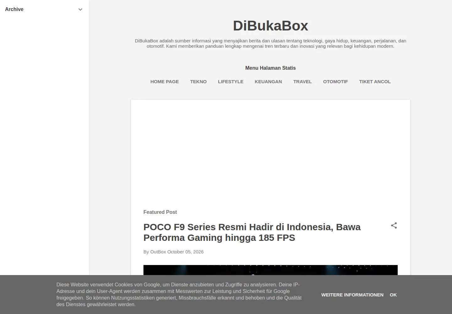 Screenshot of dibukabox.com