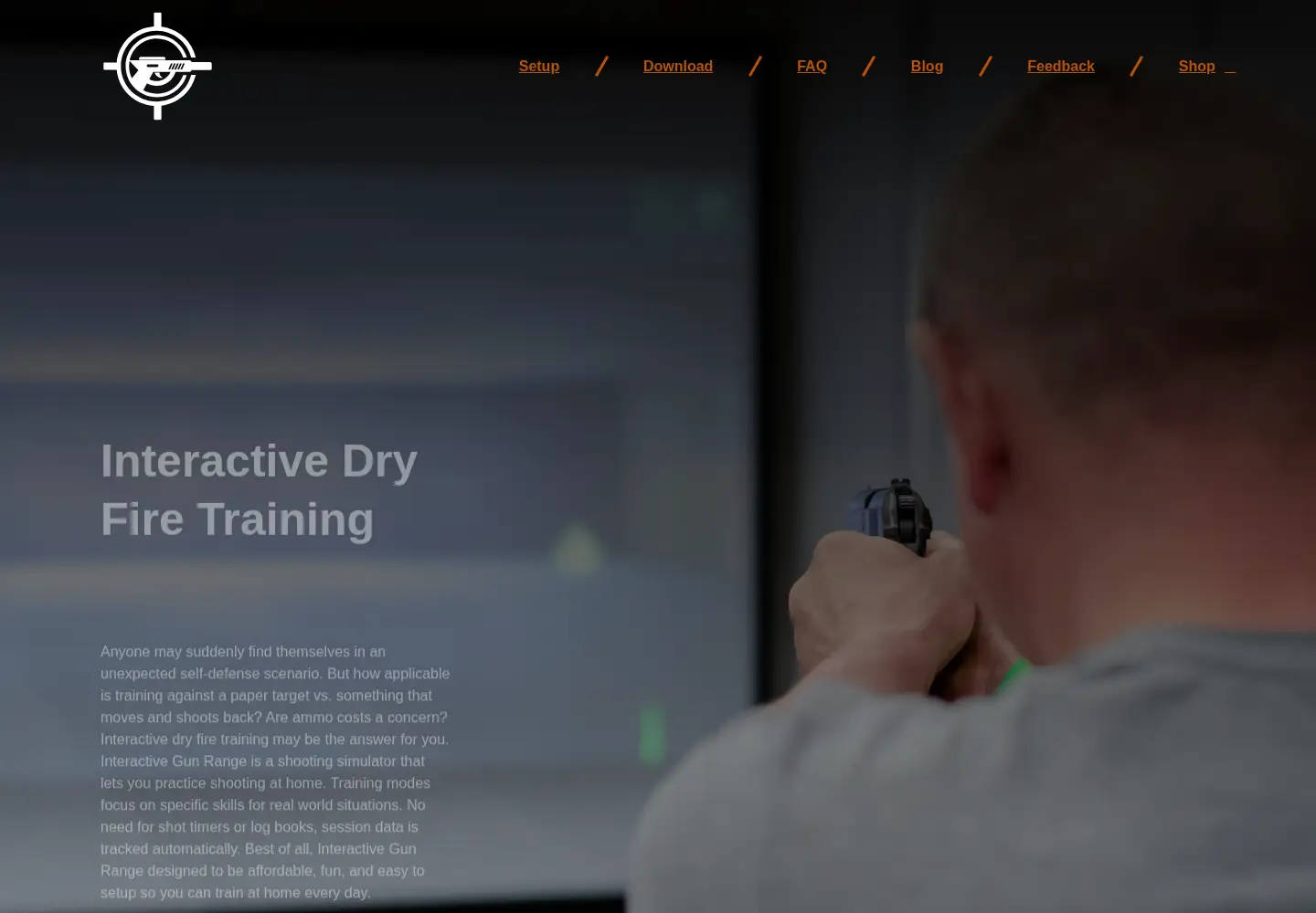 Captured homepage of interactivegunrange.com in the current scan