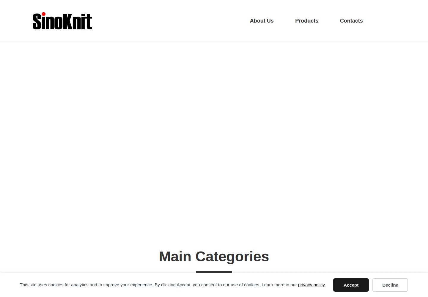 Screenshot of sinoknit.com
