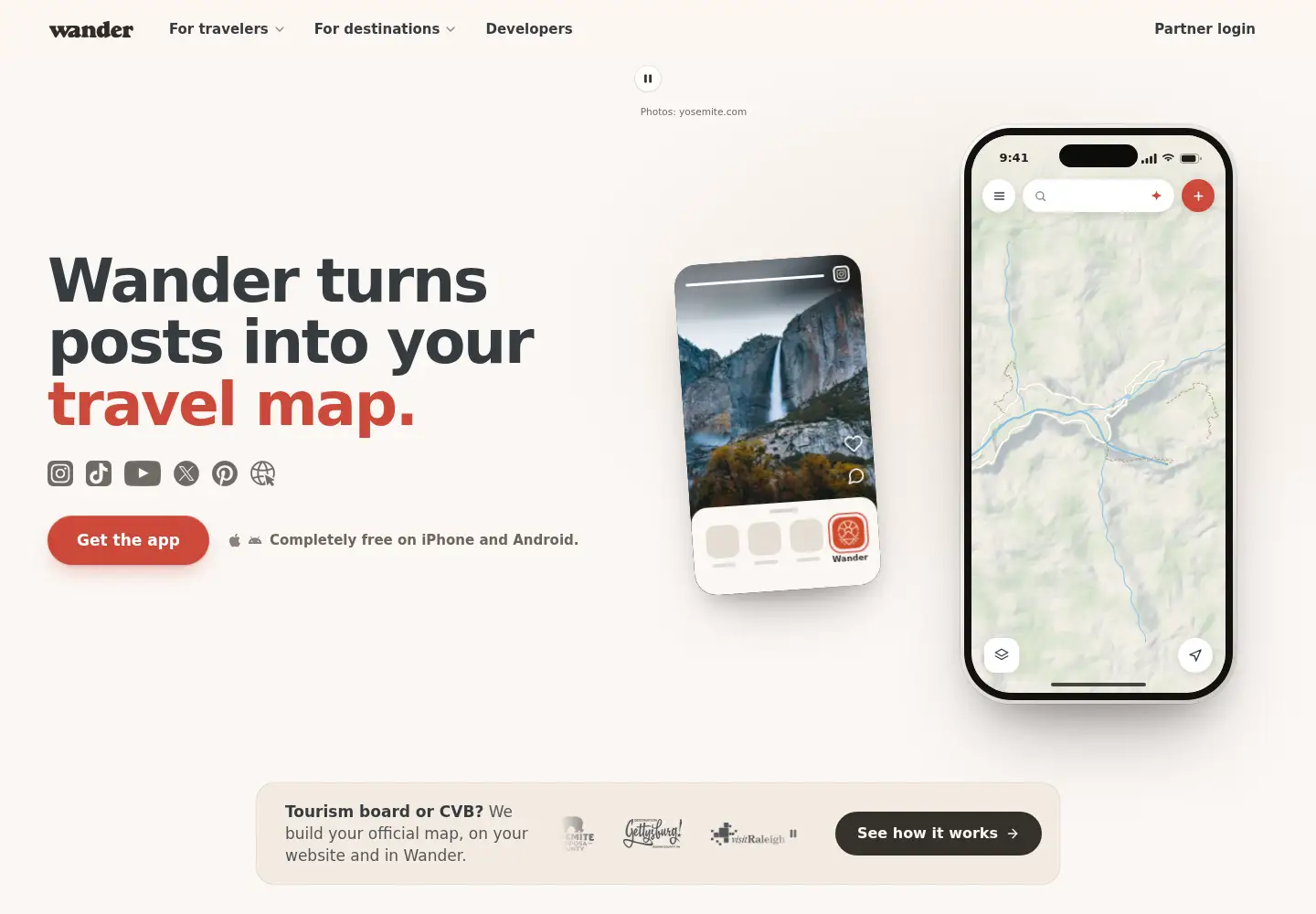 Screenshot of wandermaps.com