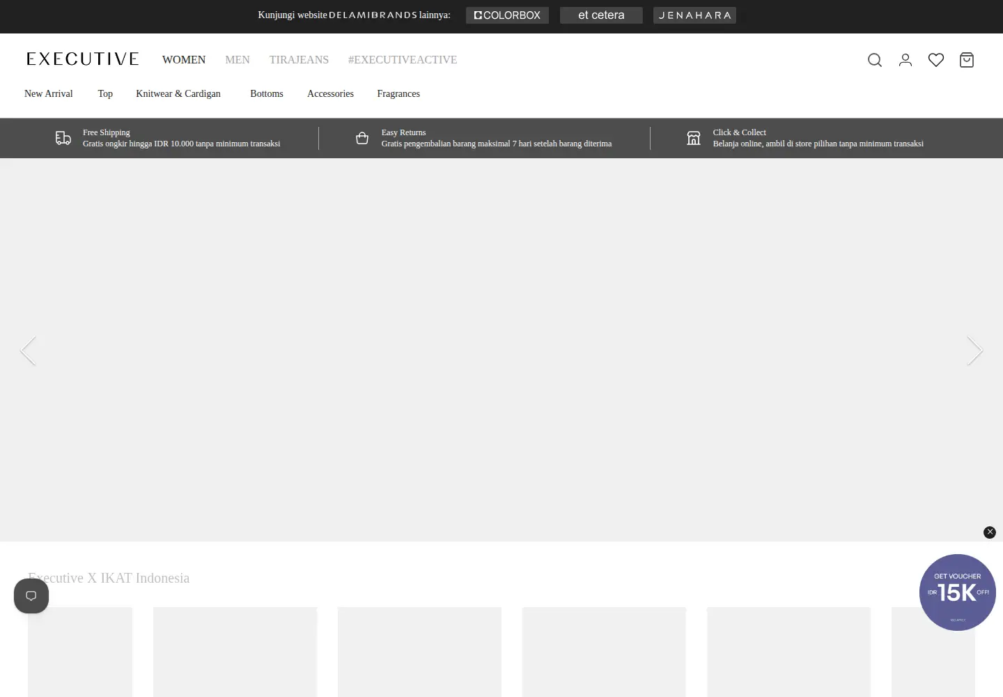 Captured homepage of executive.co.id in the current scan