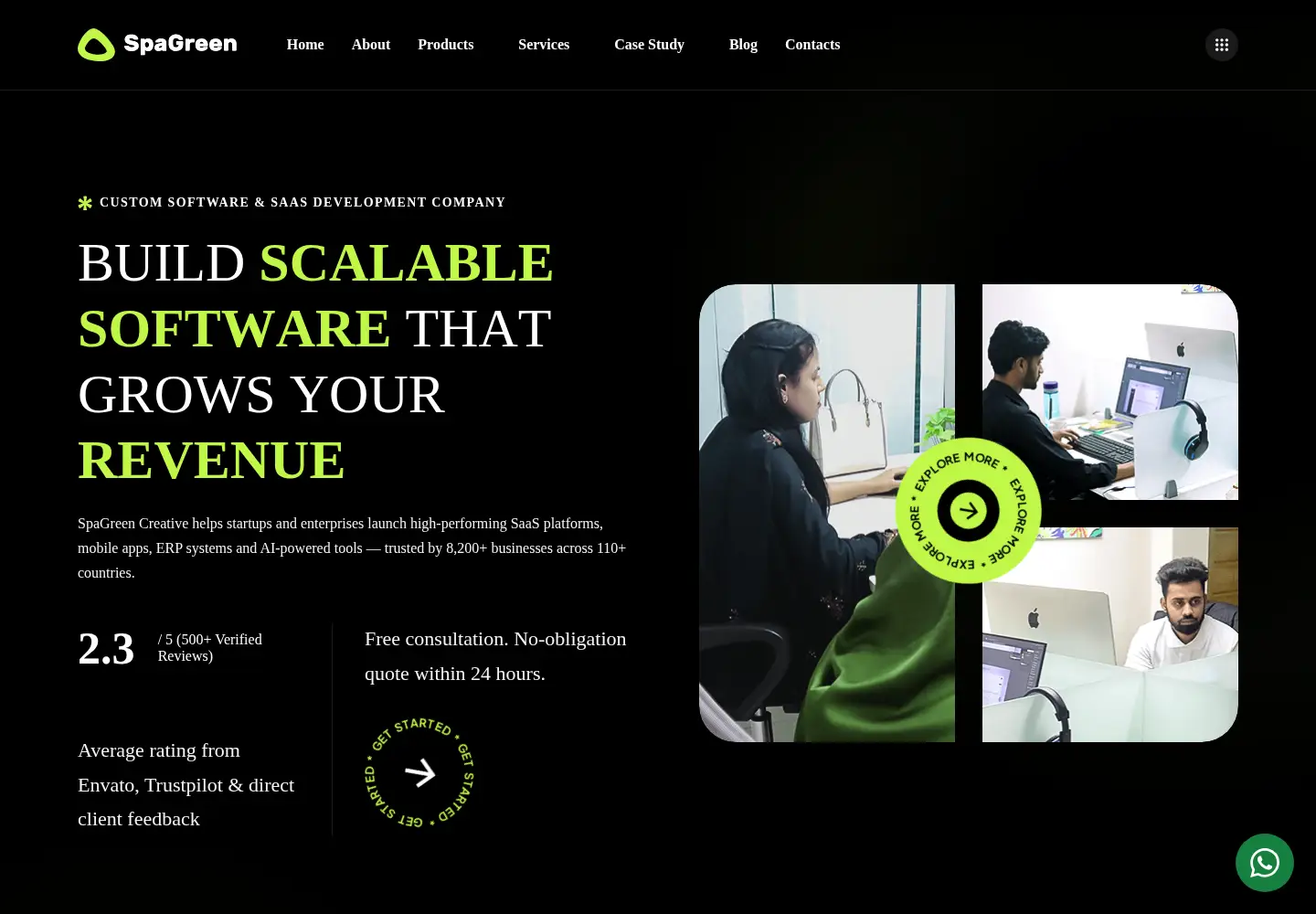 Screenshot of spagreen.net