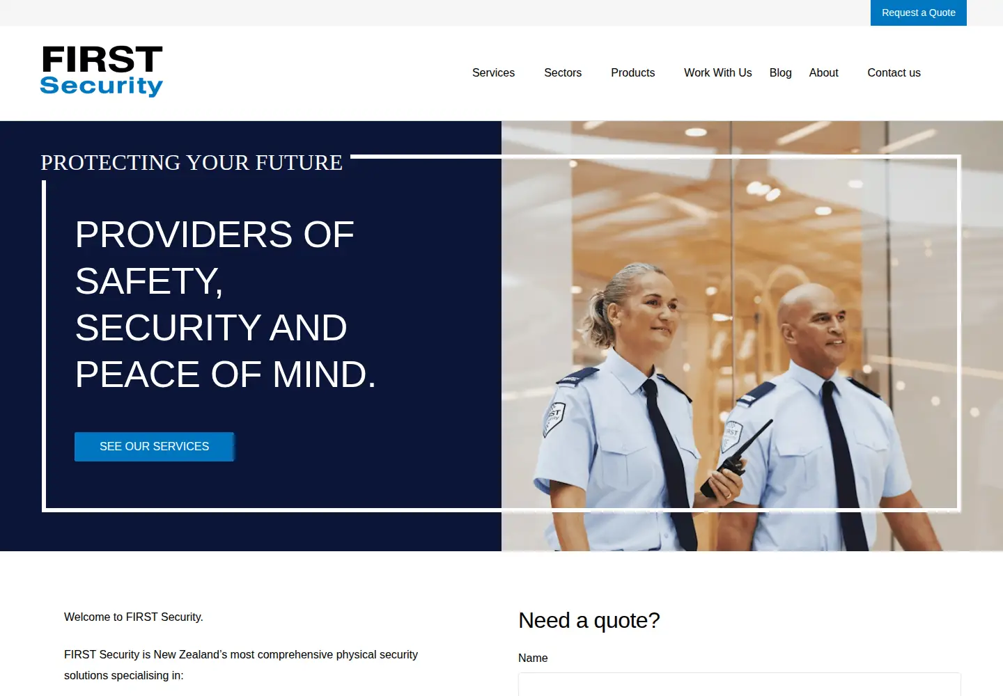 Screenshot of firstsecurity.co.nz