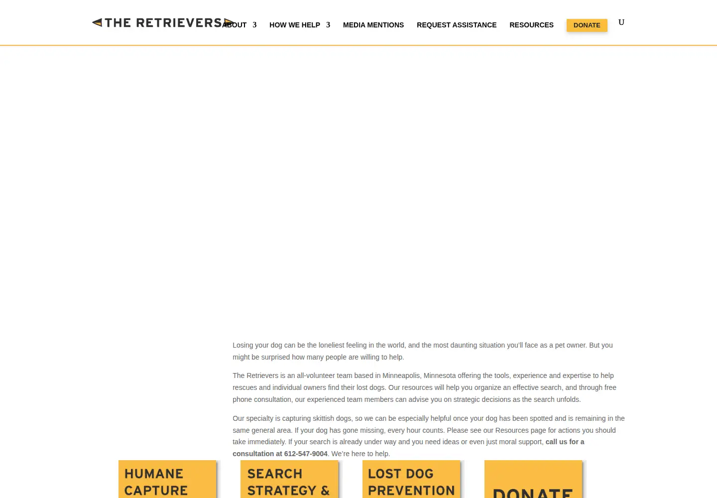 Screenshot of theretrievers.org