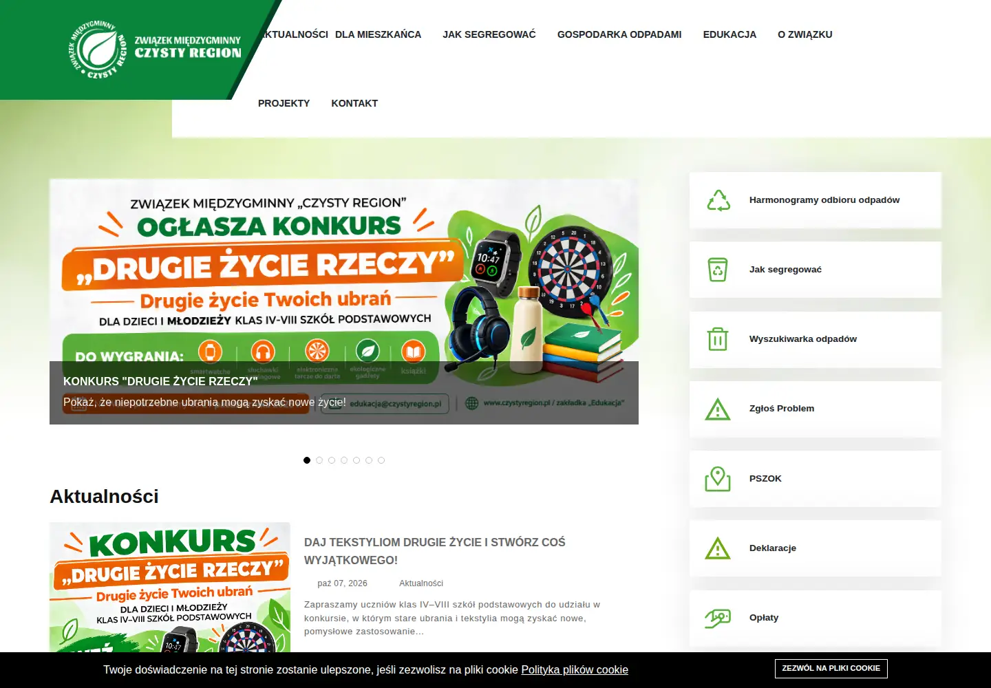 Screenshot of czystyregion.pl