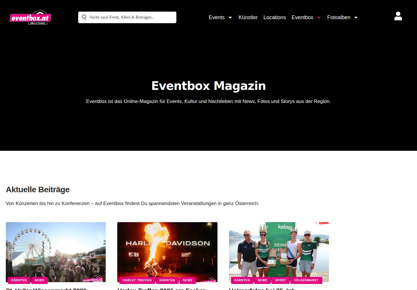 Screenshot of eventbox.at