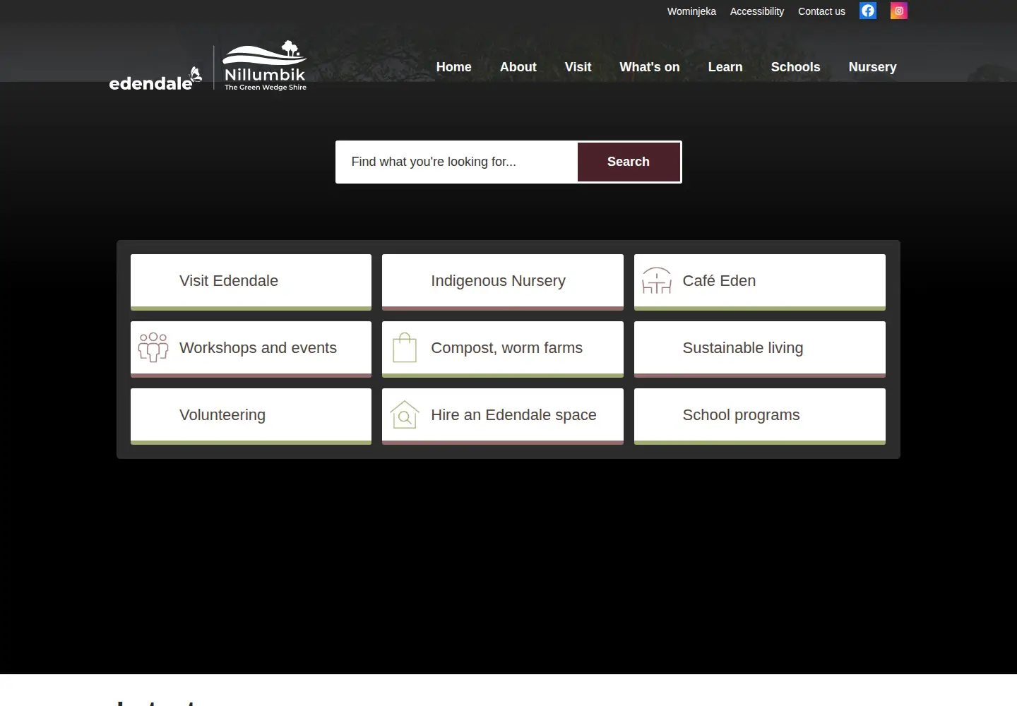 Screenshot of edendale.vic.gov.au