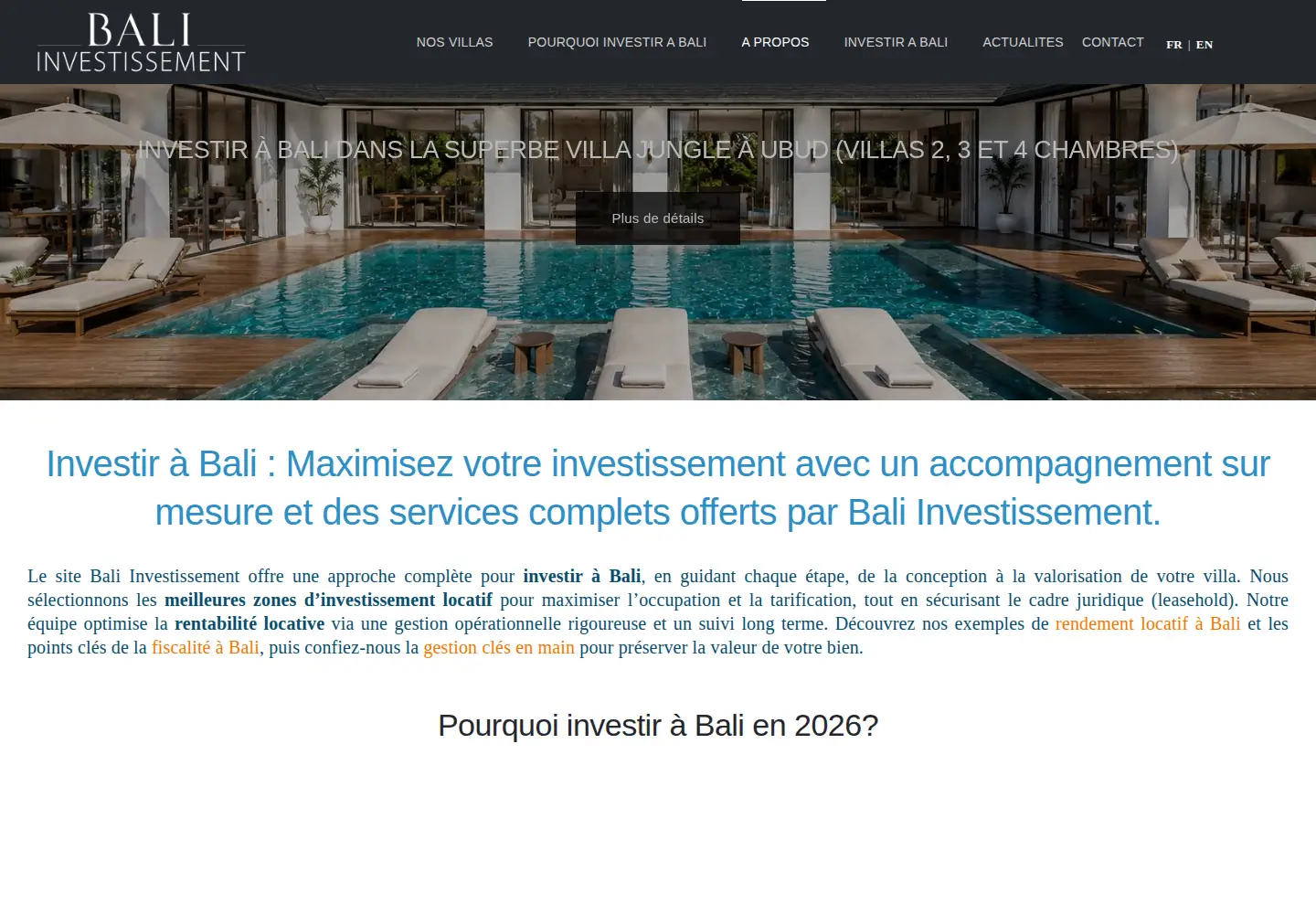Screenshot of bali-investissement.com