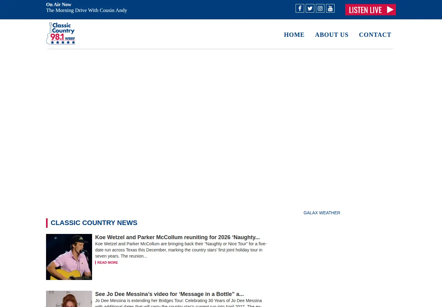 Screenshot of classiccountry98.com