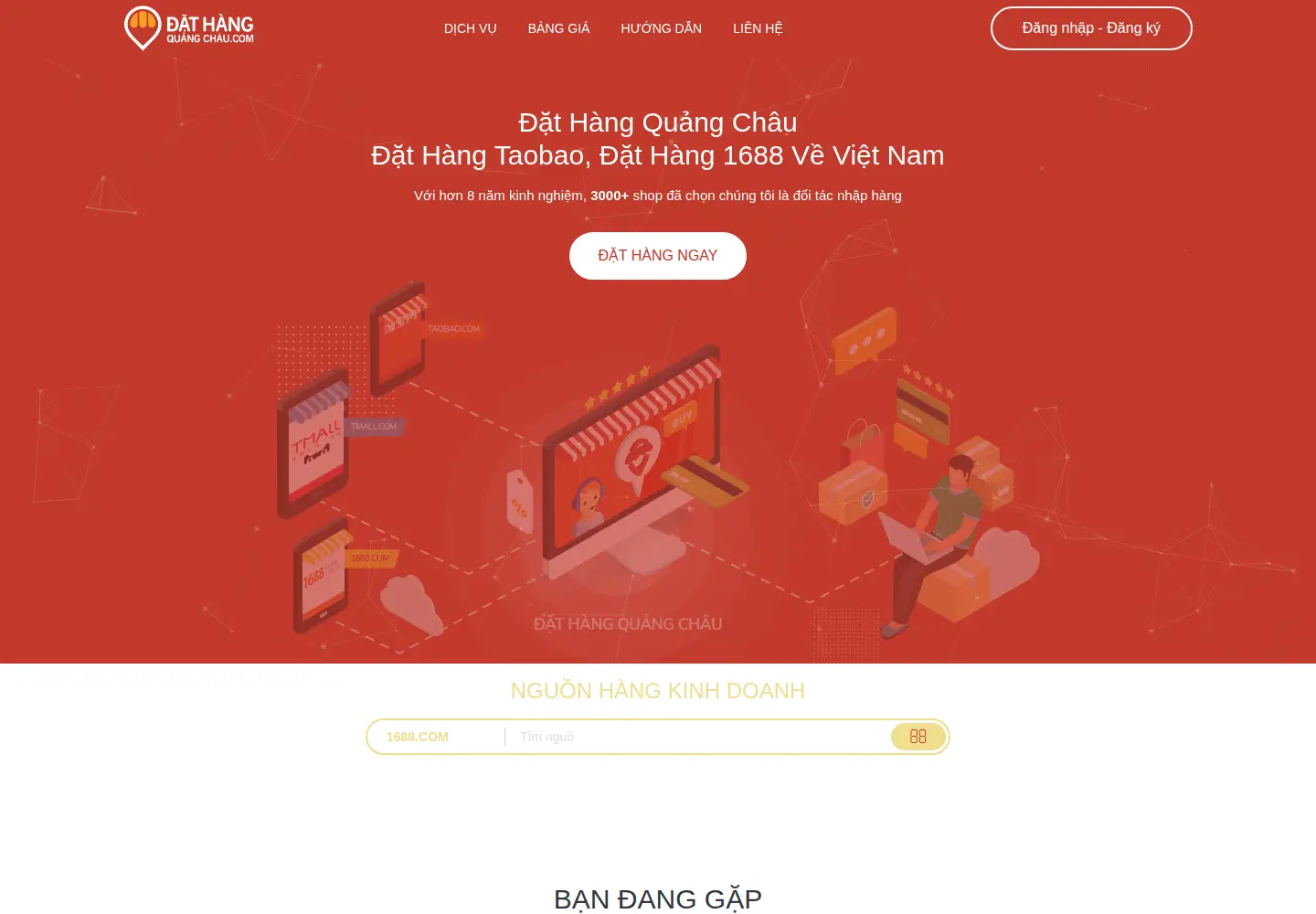Captured homepage of dathangquangchau.com in the current scan