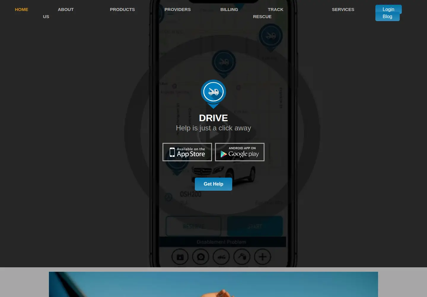 Captured homepage of driveroadside.com in the current scan