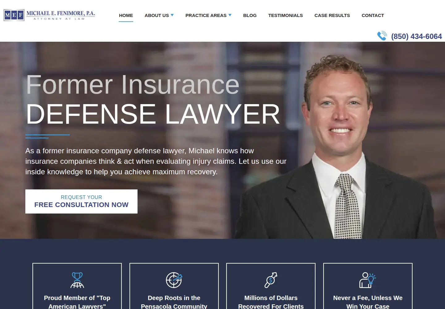 Screenshot of fenimoreinjurylaw.com