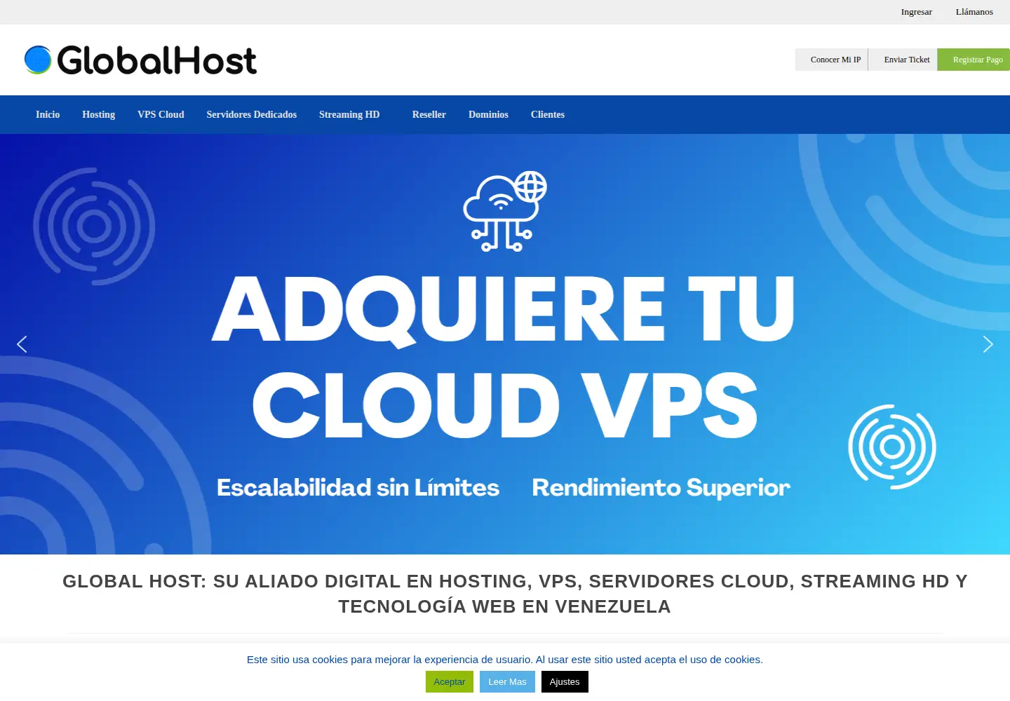 Screenshot of globalhostla.com