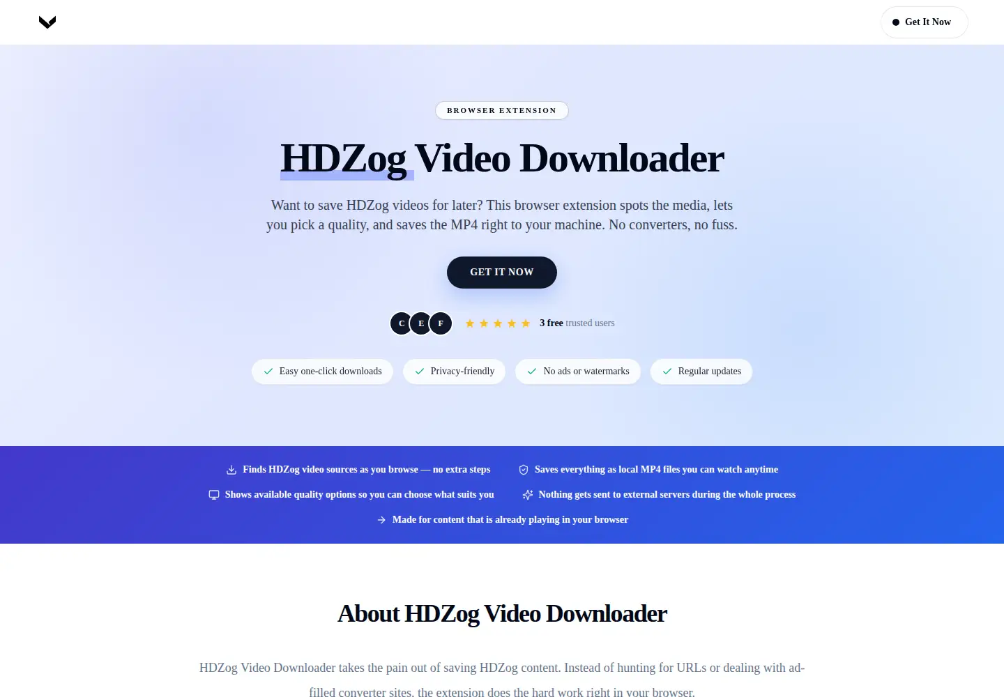 Screenshot of hdzogvideodownloader.com