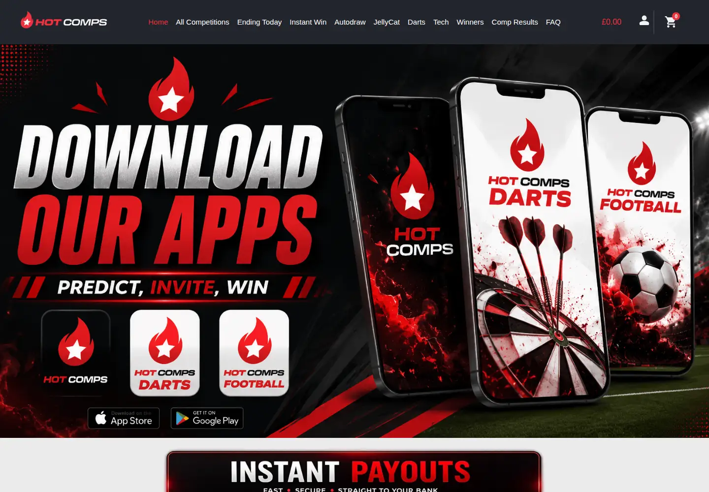 Screenshot of hotcomps.com