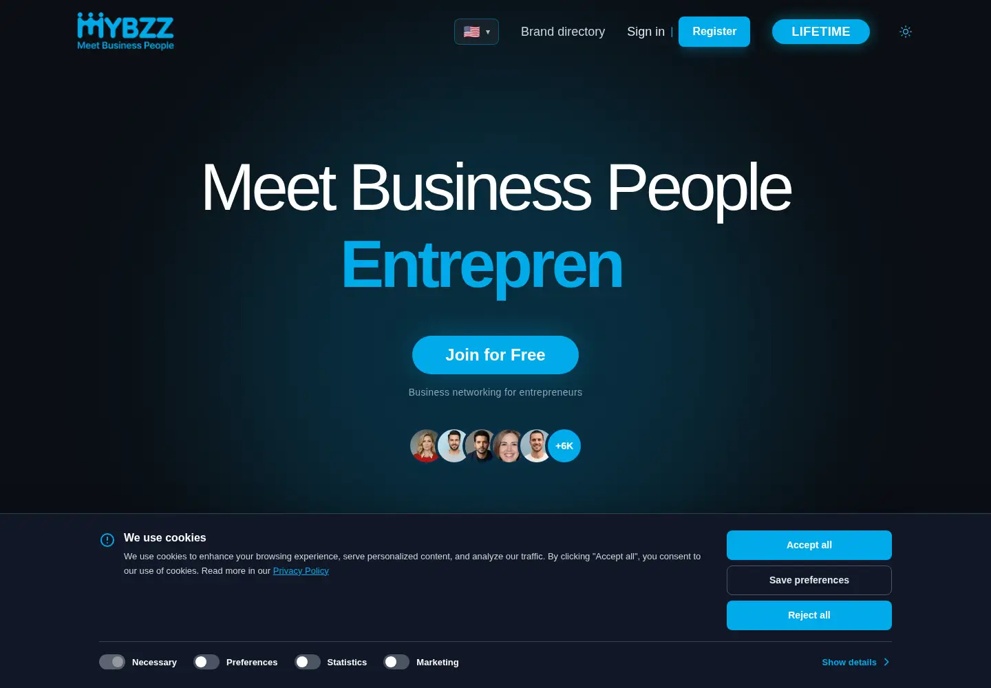 Screenshot of mybzz.com