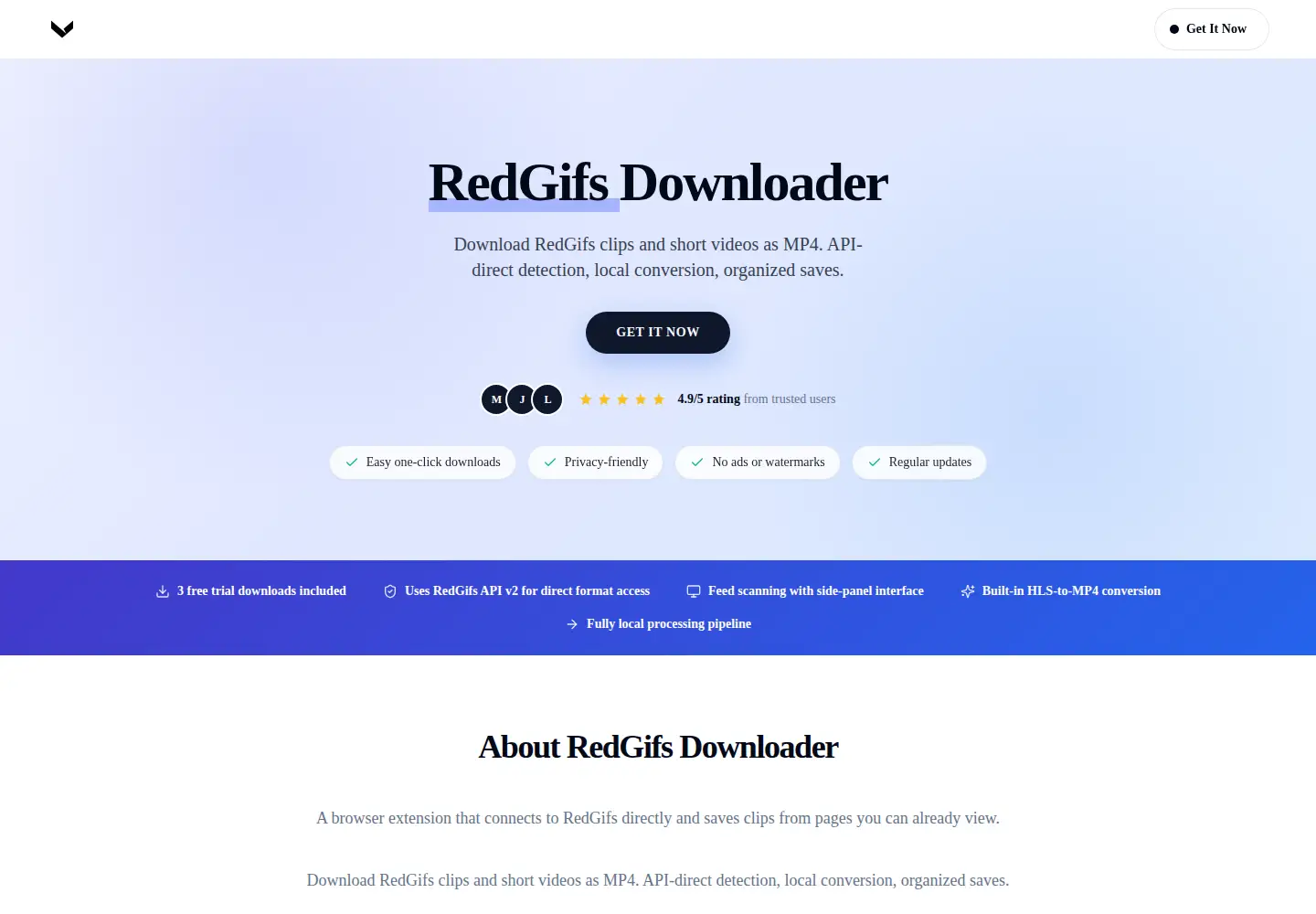 Screenshot of redgifsdownloaderapp.com