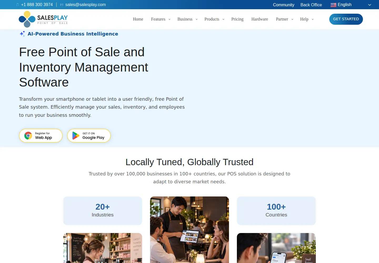 Captured homepage of salesplay.com in the current scan