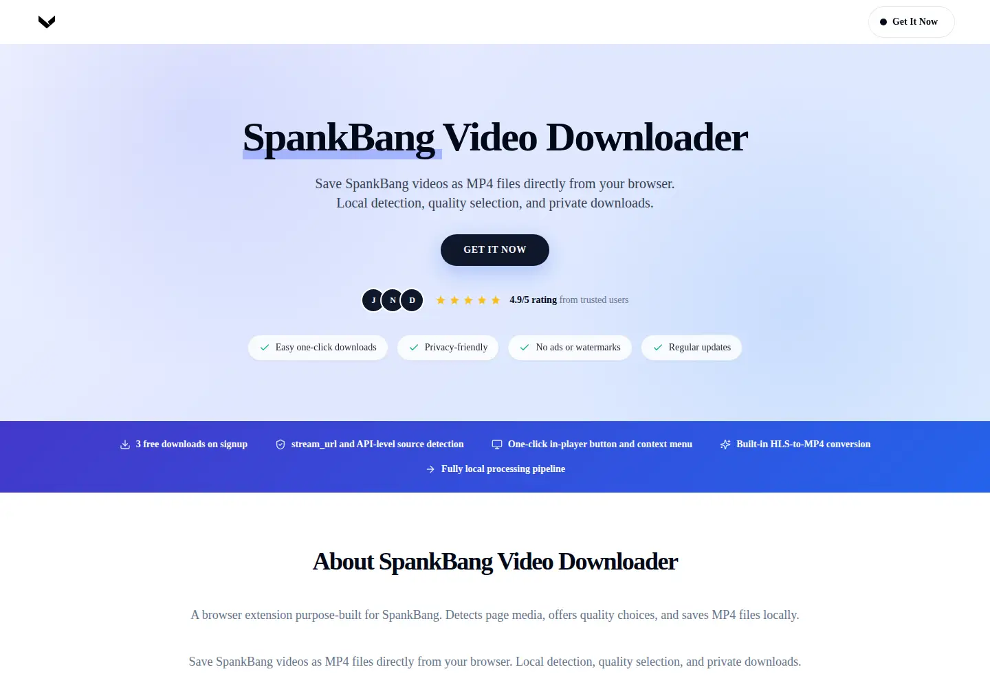 Screenshot of spankbangvideodownloader.com