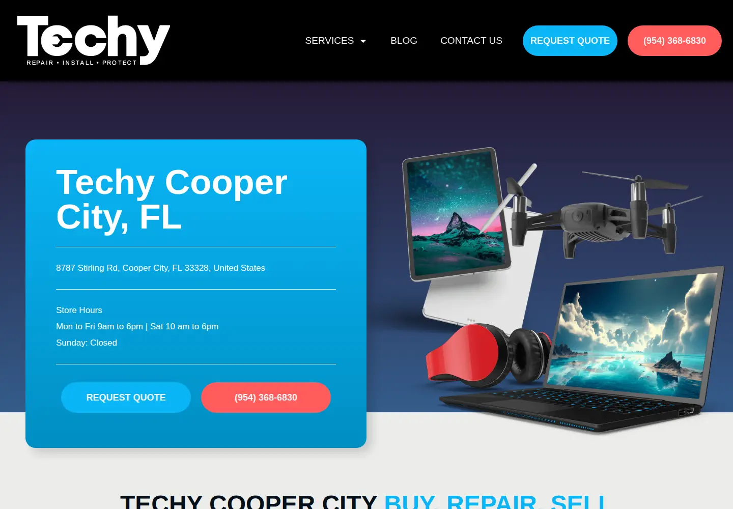 Screenshot of techycoopercity.com