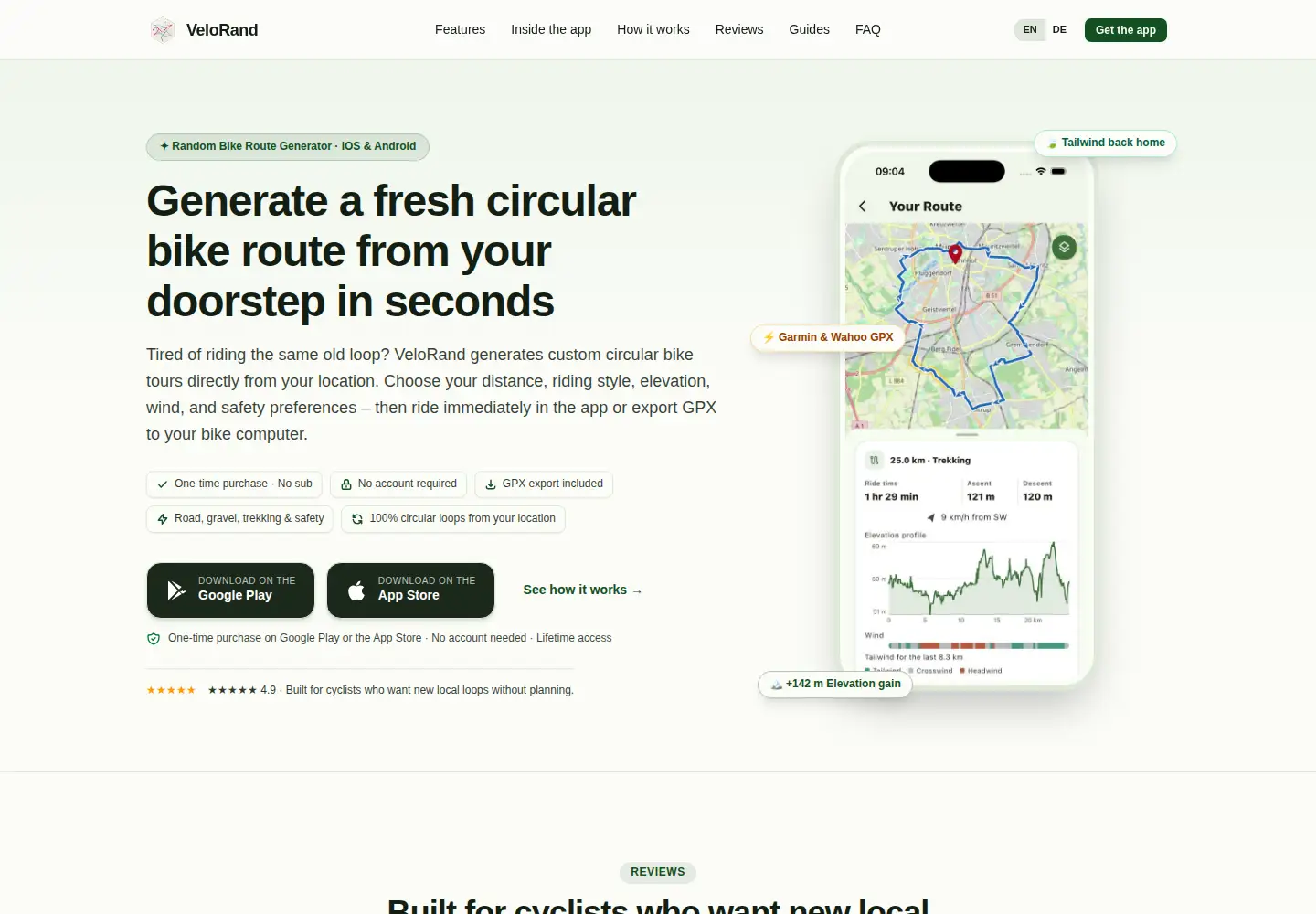 Captured homepage of velorand.com in the current scan