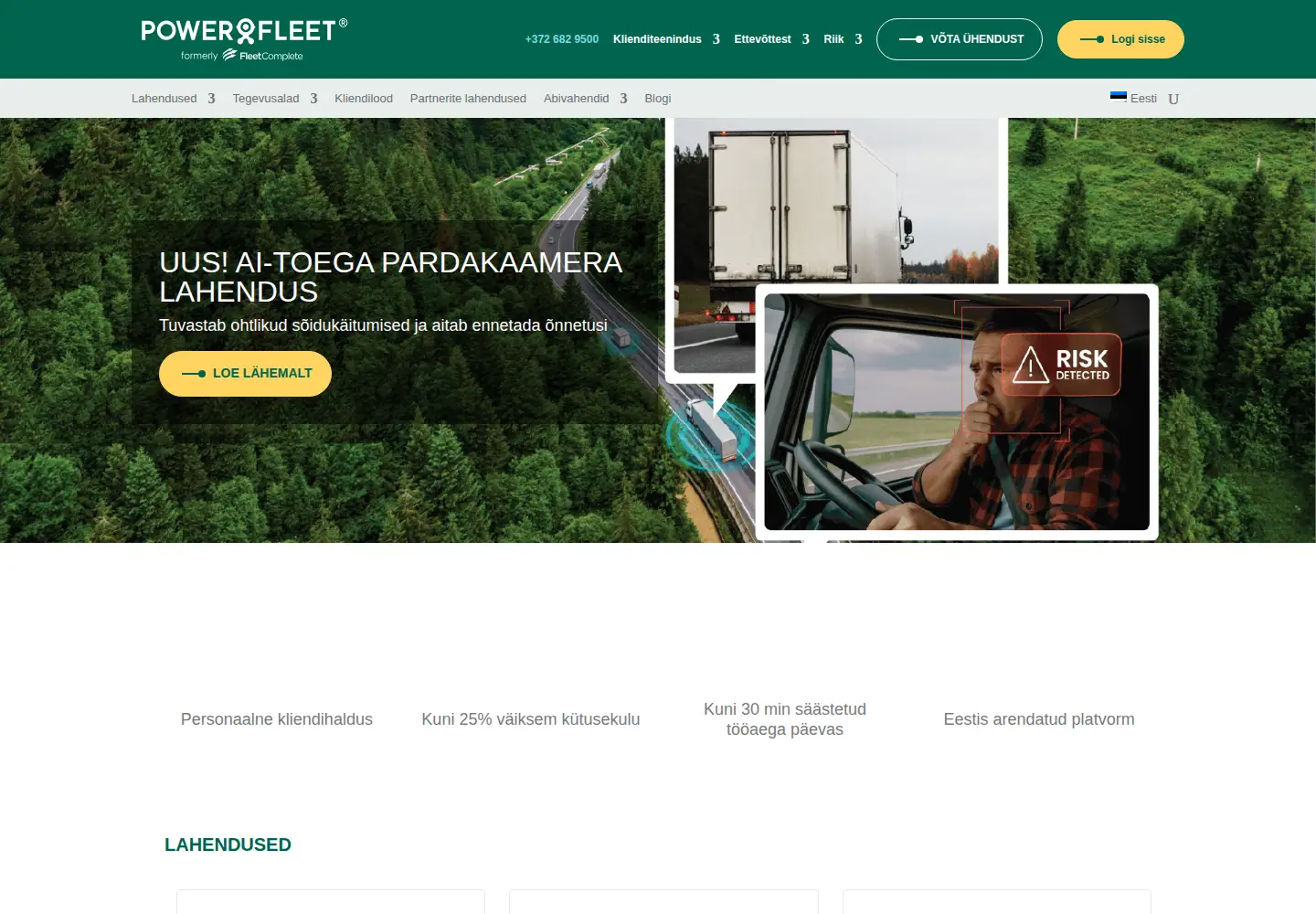 Screenshot of fleetcomplete.ee
