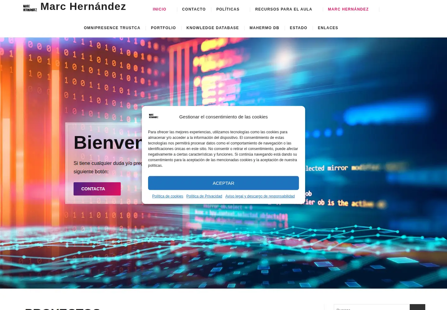 Captured homepage of marchernandez.es in the current scan