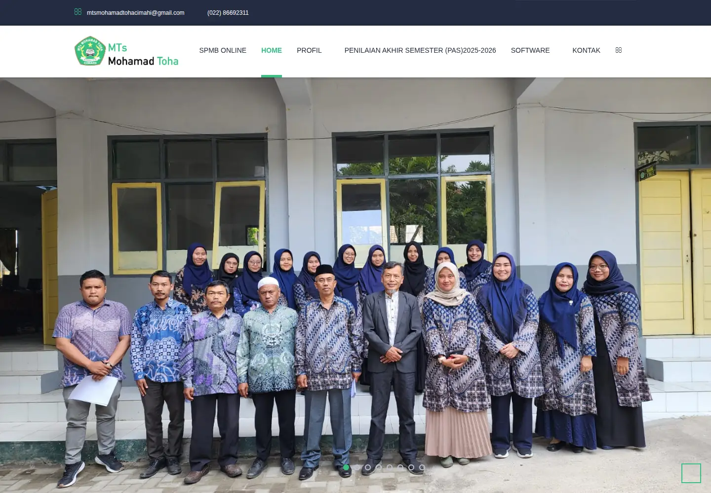 Captured homepage of mtsmohamadtohacimahi.sch.id in the current scan