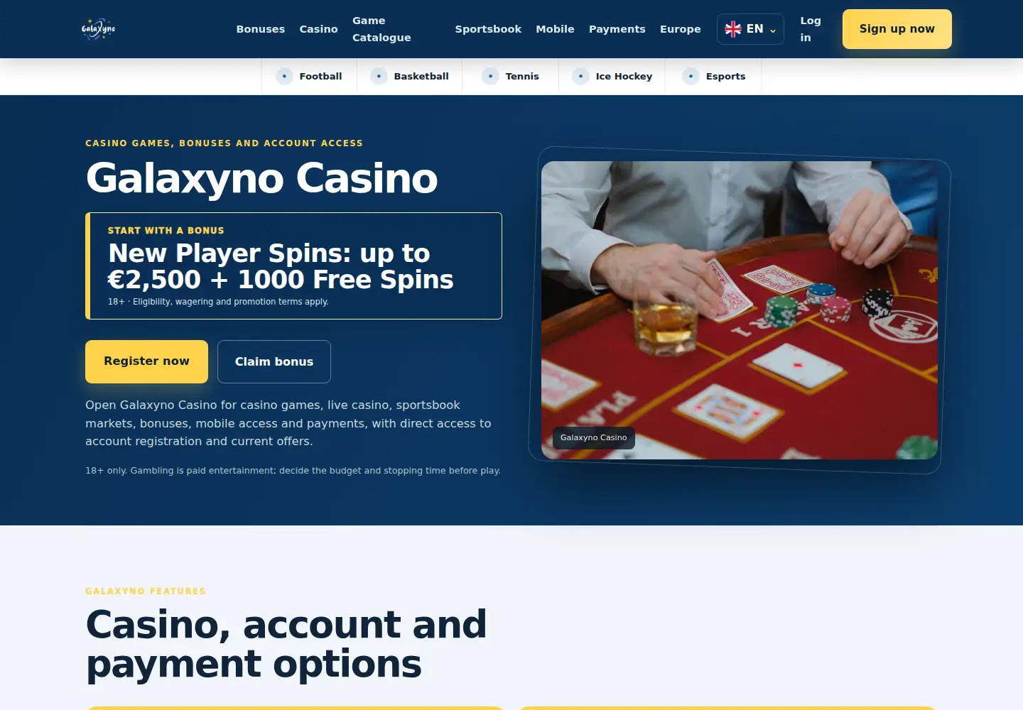 Screenshot of galaxyno.eu