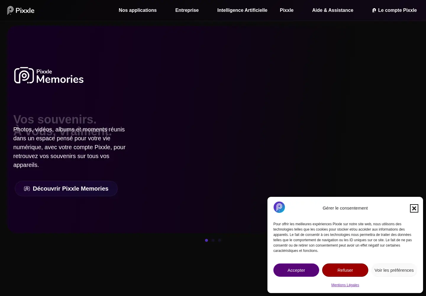 Screenshot of pixxle.io