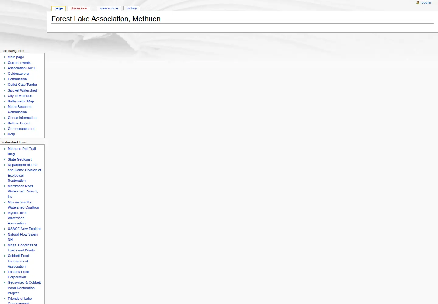 Captured homepage of forestlakeassociation.org in the current scan