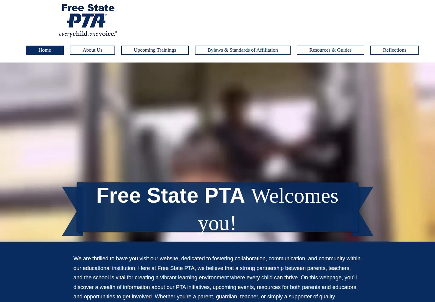 Captured homepage of fspta.org in the current scan