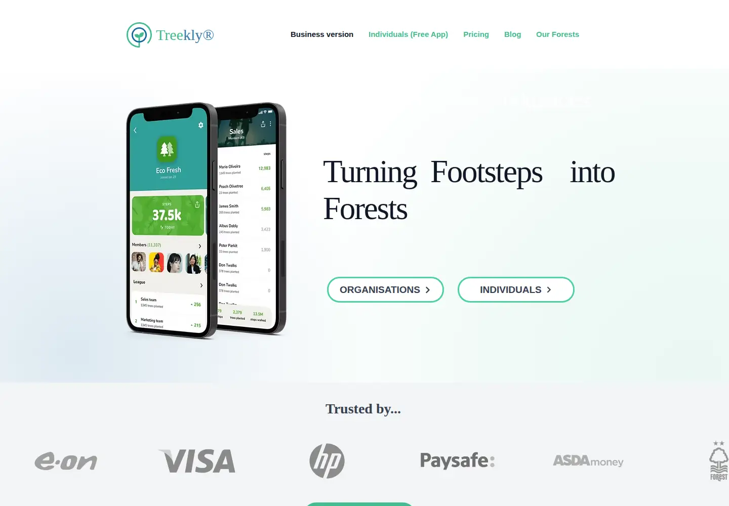 Screenshot of treekly.org