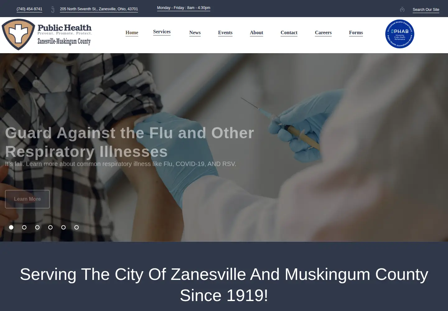 Screenshot of zmchd.org
