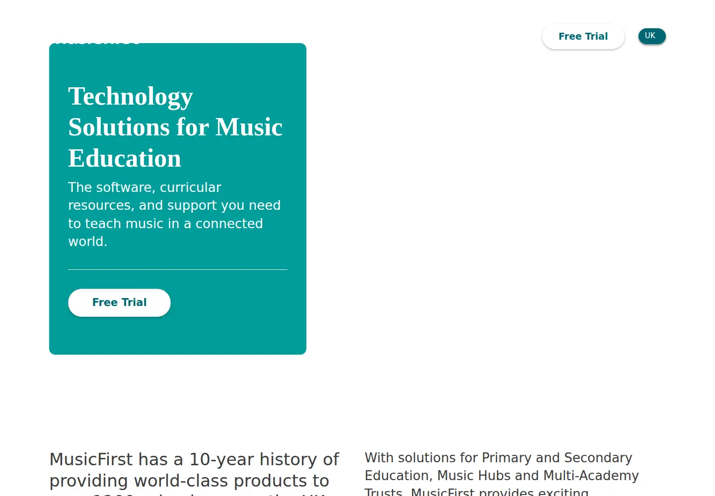 Screenshot of musicfirst.co.uk