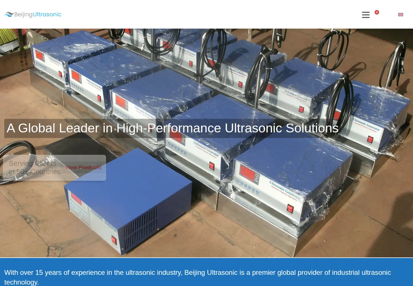Screenshot of bjultrasonic.com
