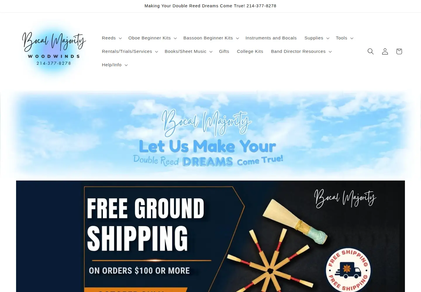 Captured homepage of bocalmajoritystore.com in the current scan