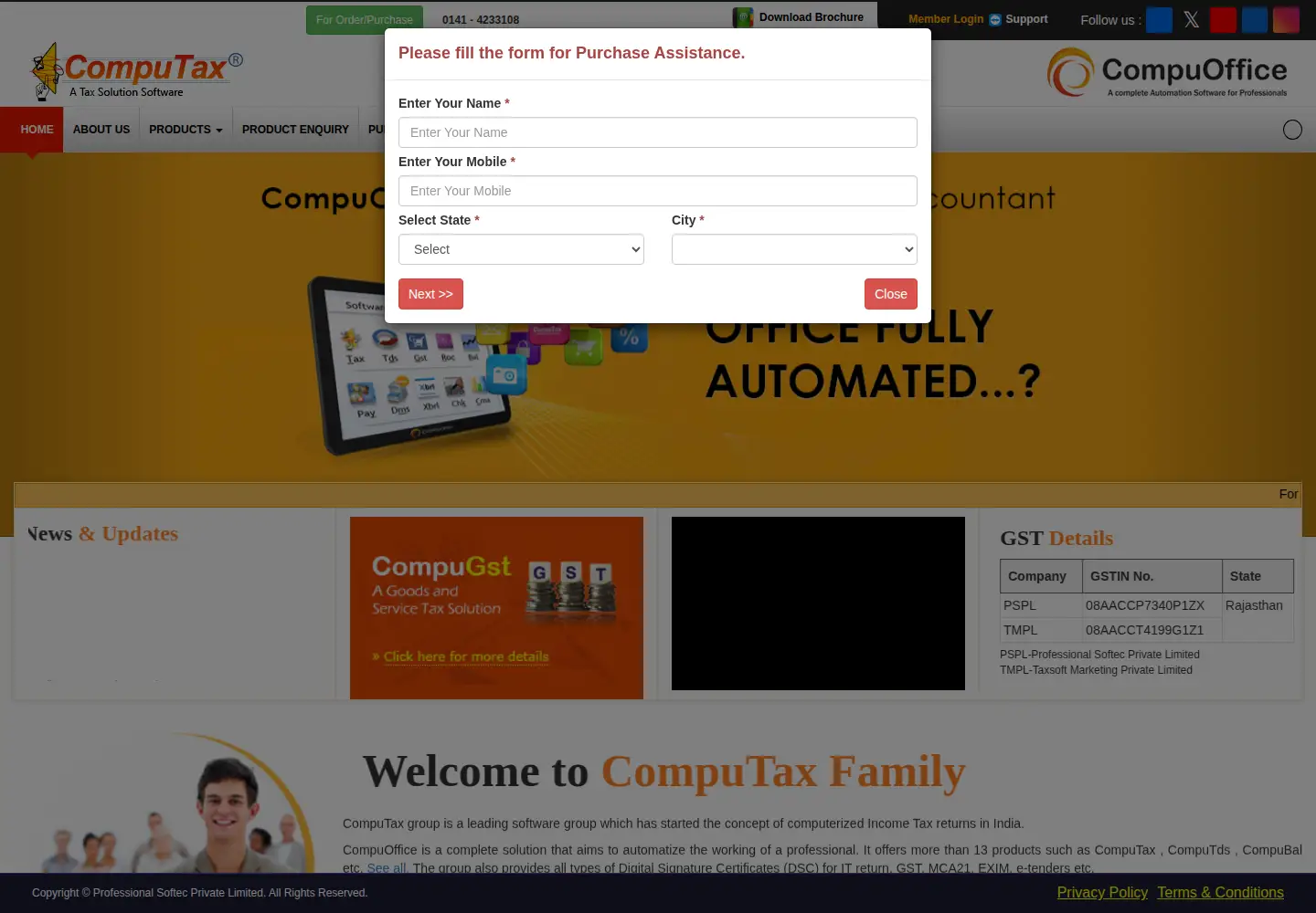 Screenshot of computaxonline.com