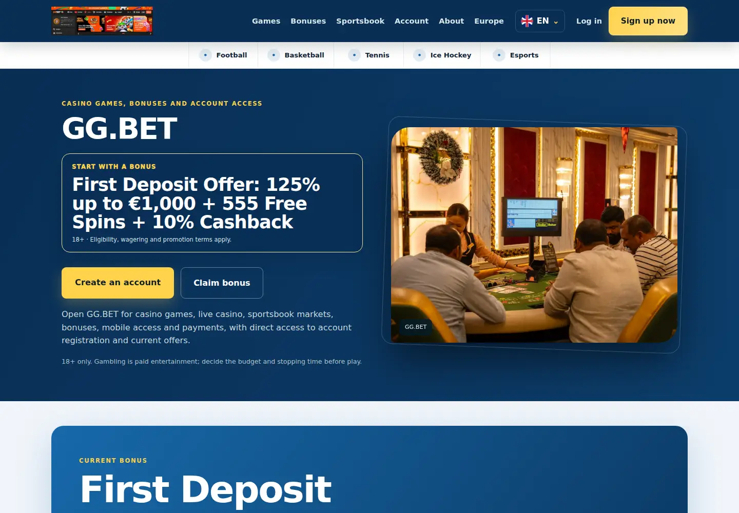 Screenshot of ggbet-casino.eu