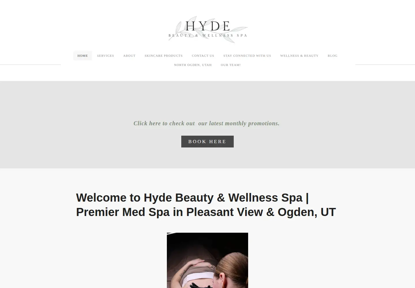 Screenshot of hydemedspa.com