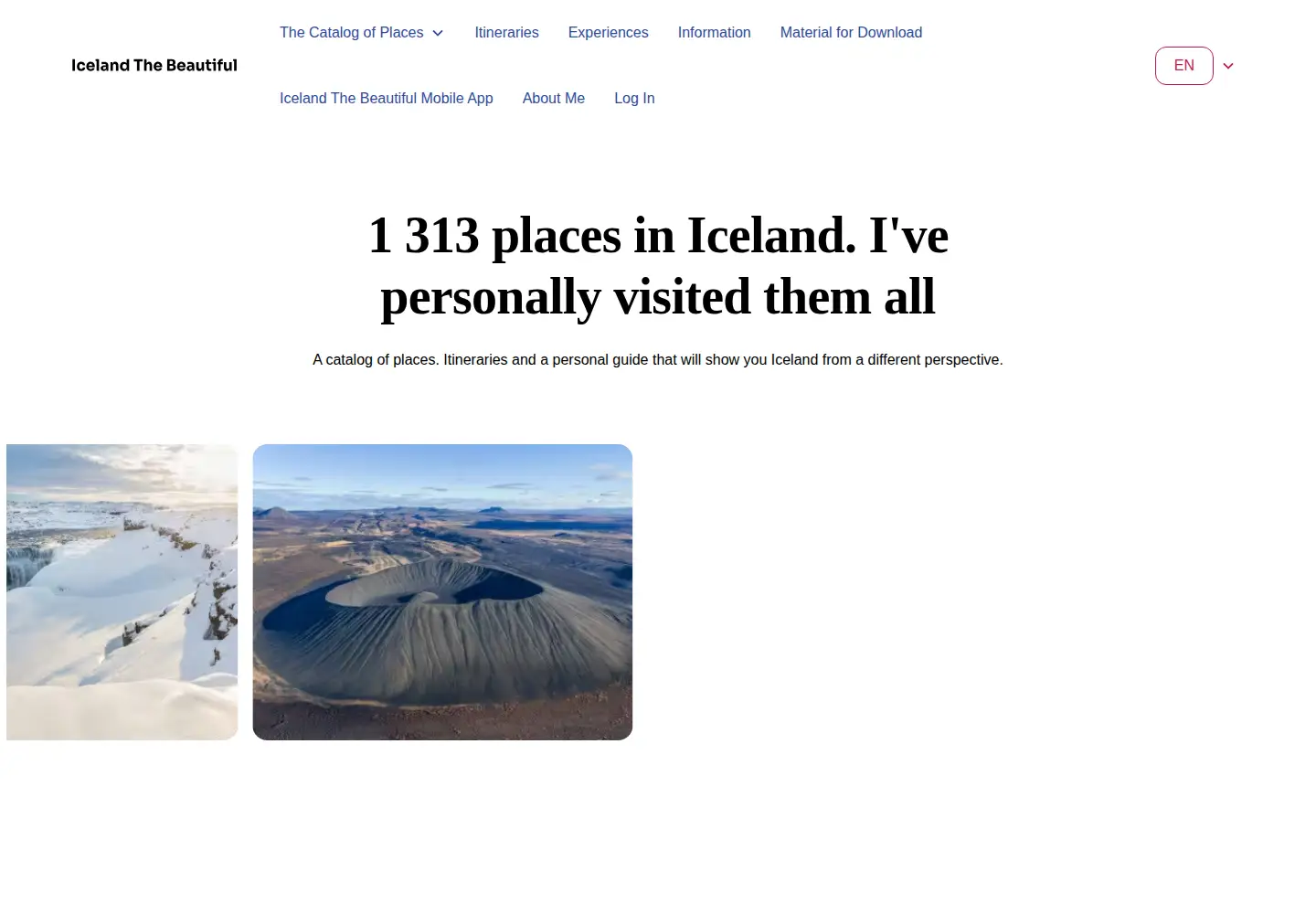 Screenshot of icelandthebeautiful.com