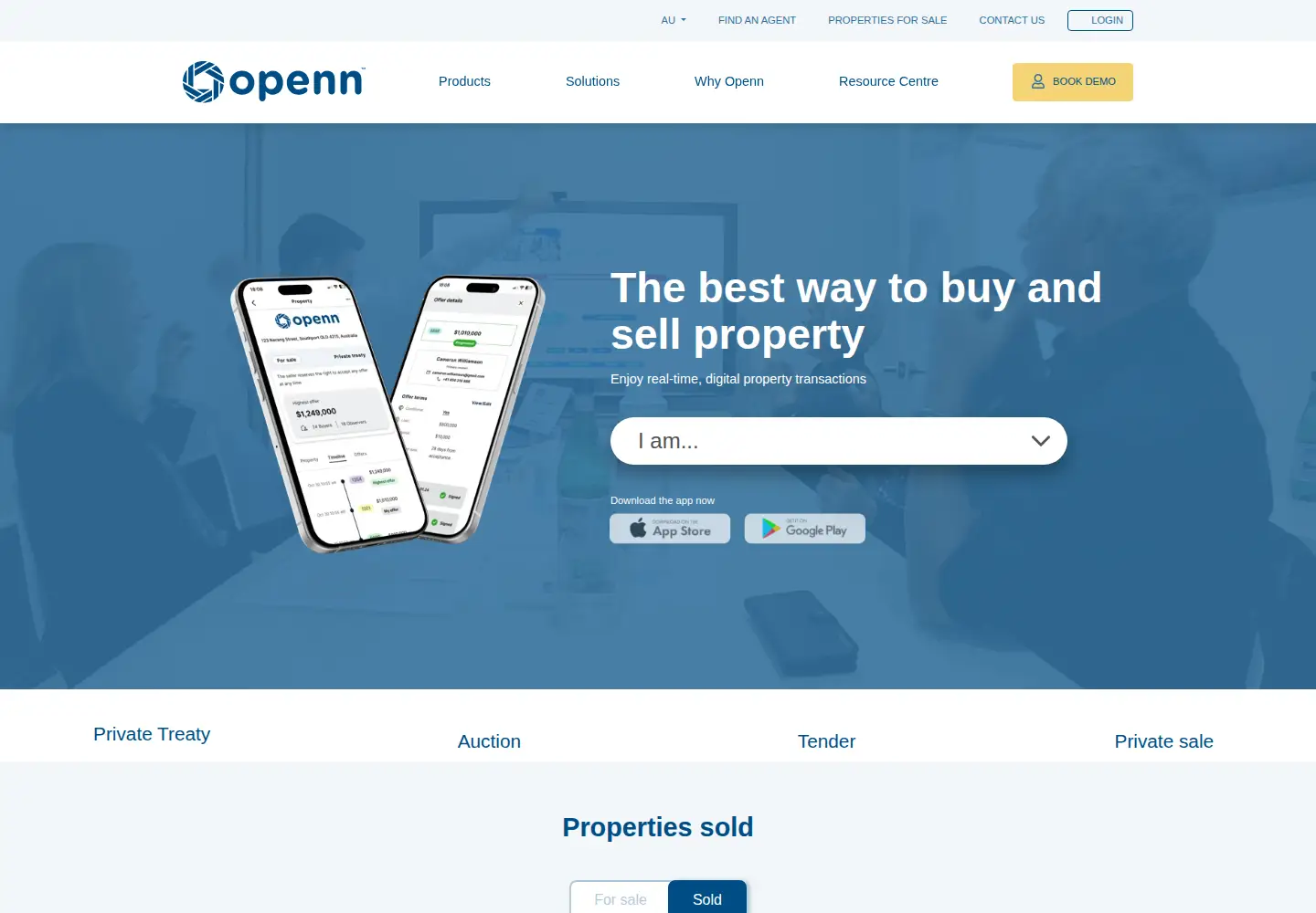 Captured homepage of openn.com in the current scan