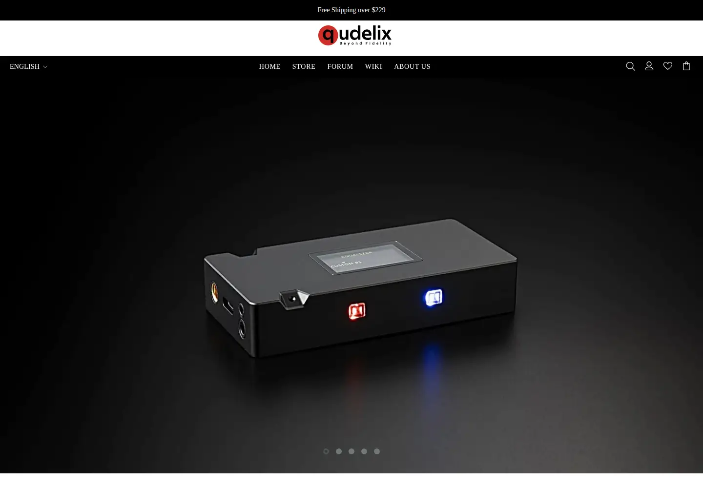 Captured homepage of qudelix.com in the current scan