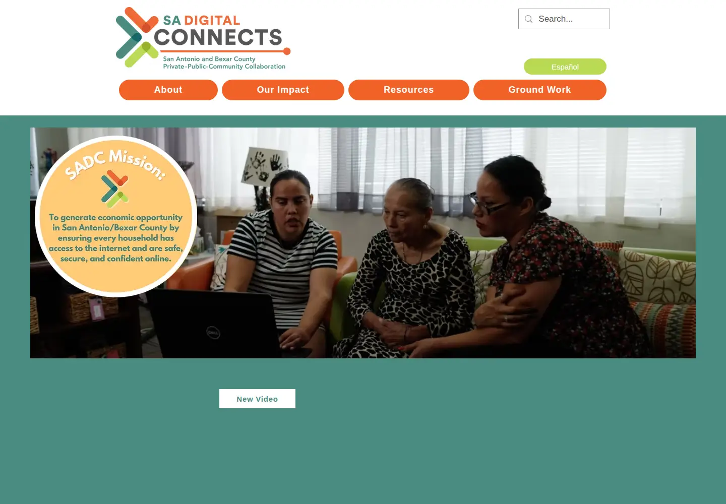 Captured homepage of sadigitalconnects.com in the current scan