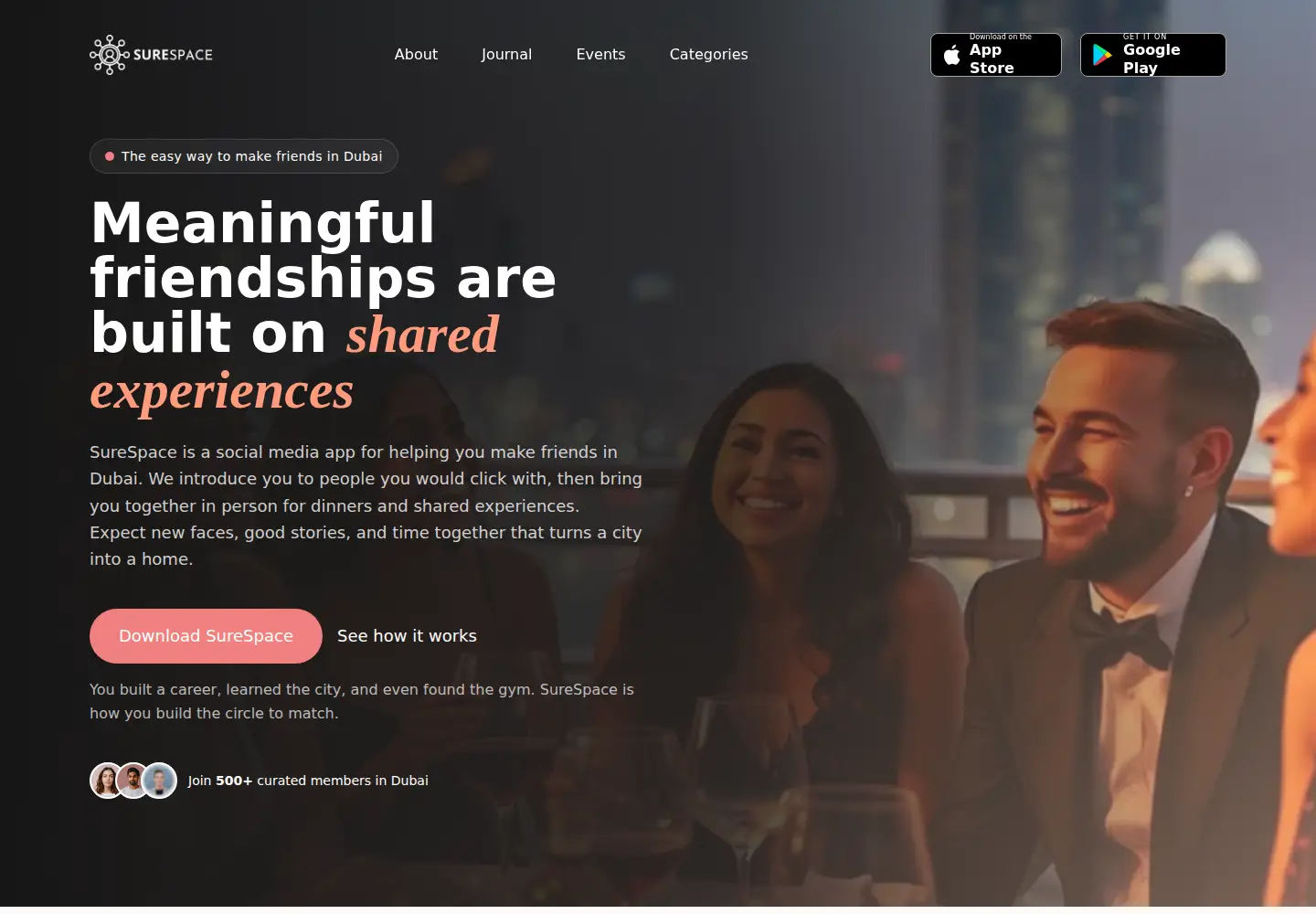 Captured homepage of sure-space.com in the current scan