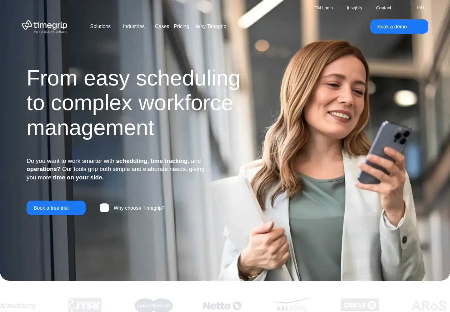 Captured homepage of timegrip.com in the current scan