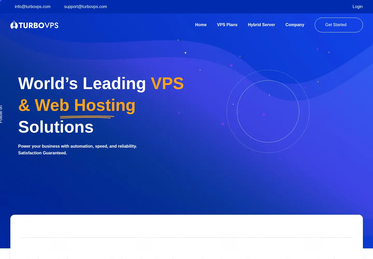Captured homepage of turbovps.com in the current scan